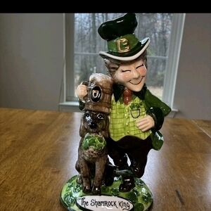 "Blue Sky' The Shamrock King Figurine Ceramic New With Tags St Patrick's Day